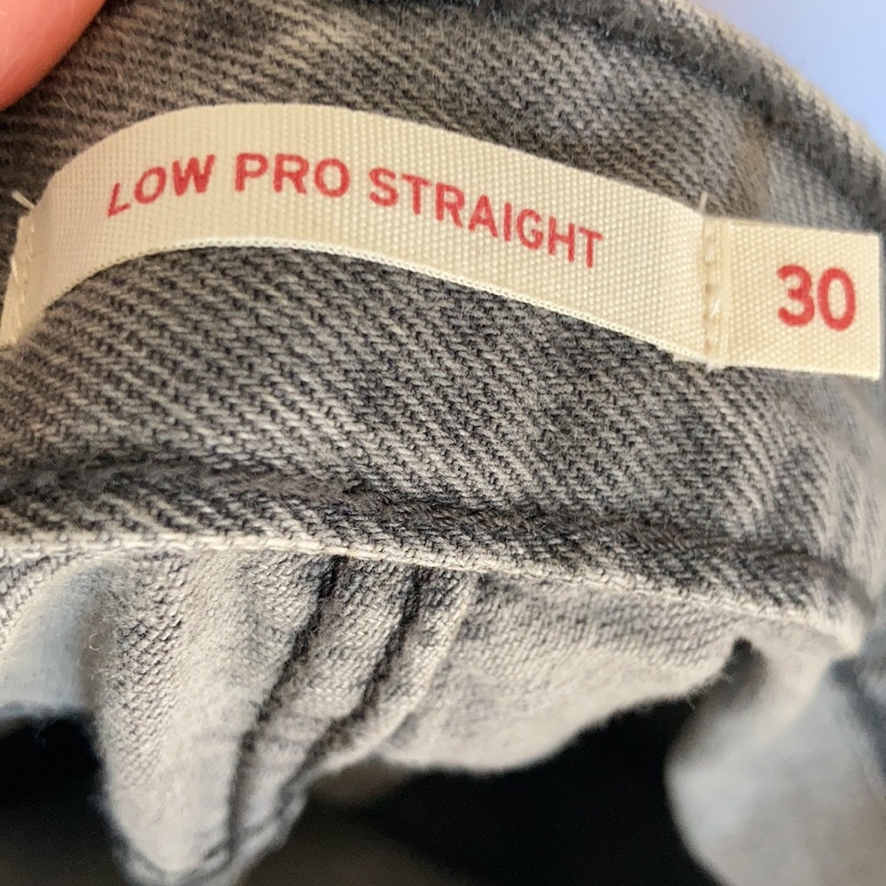 Levi’s low pro gray midrise straight leg jean splatter detail cotton size 30 - Picture 4 of 17